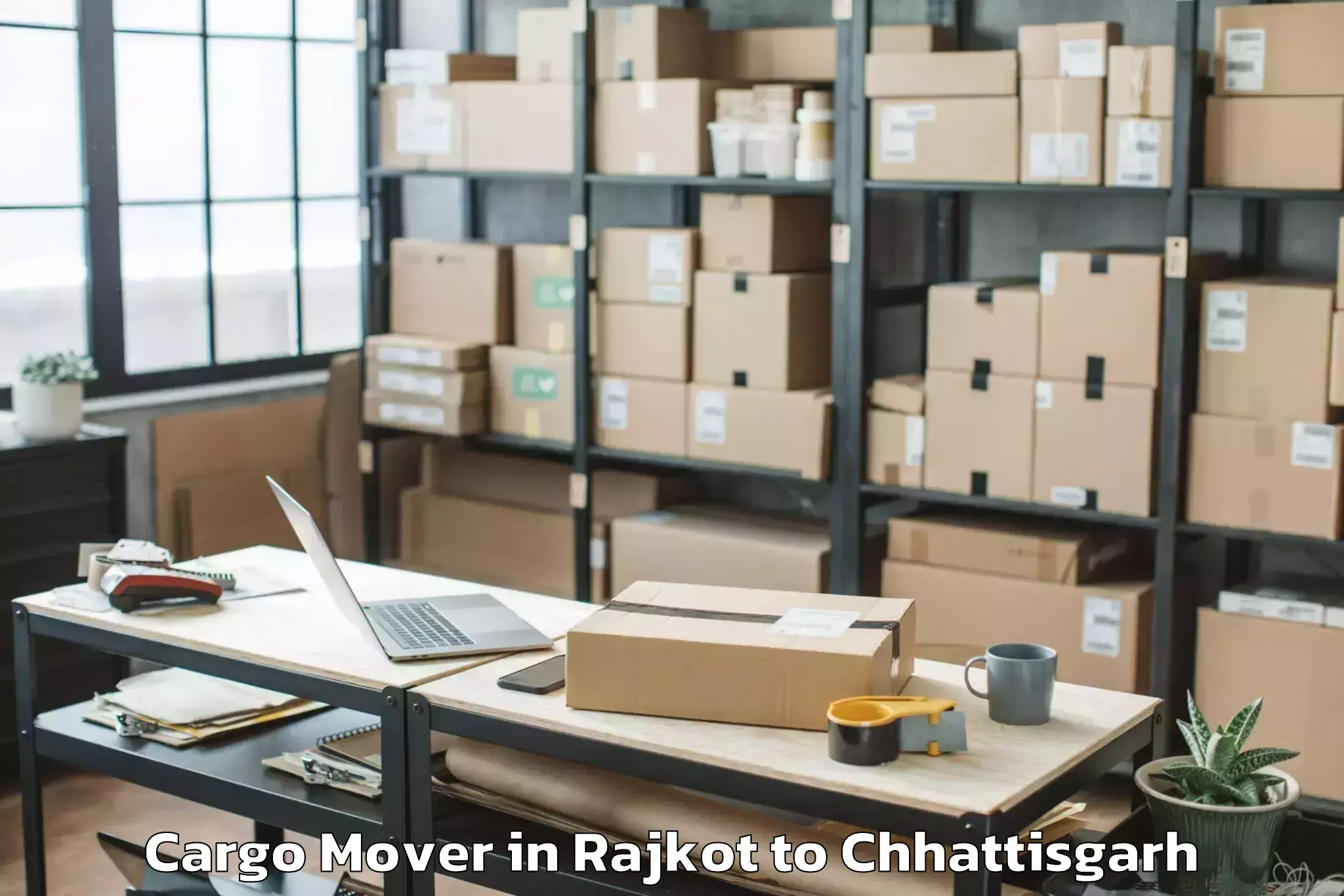 Easy Rajkot to Bilaigarh Cargo Mover Booking